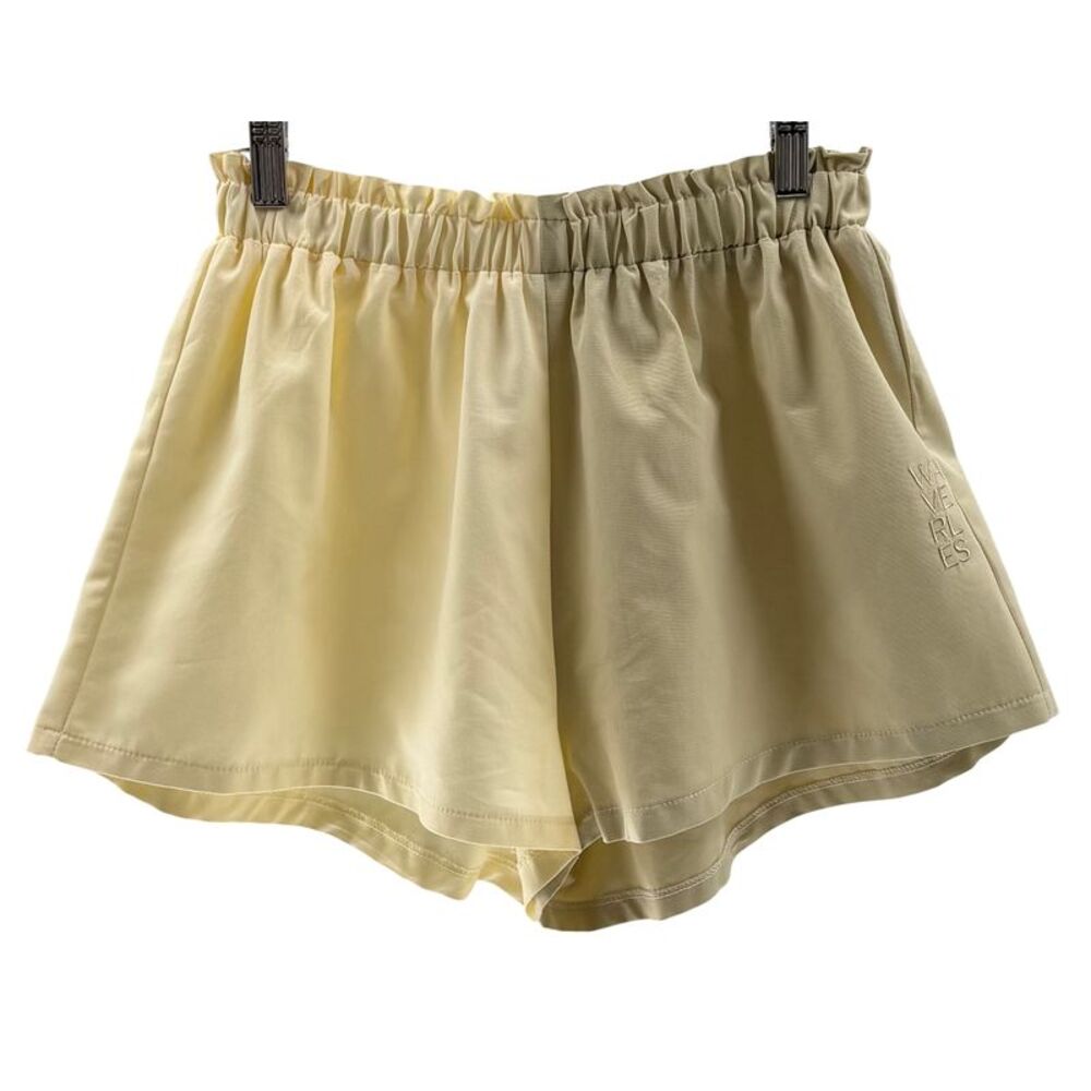 Waverles Women Maternity Two-tone Poplin Shorts Cream M